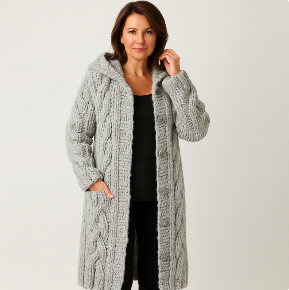 Karin | Elegant cosy coat with tummy coverage