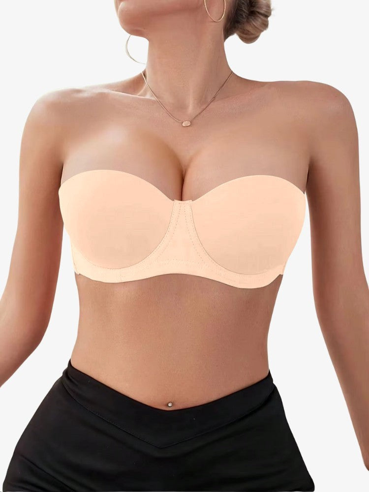 Strapless Push-up BH - Onzichtbare Half Cup BH
