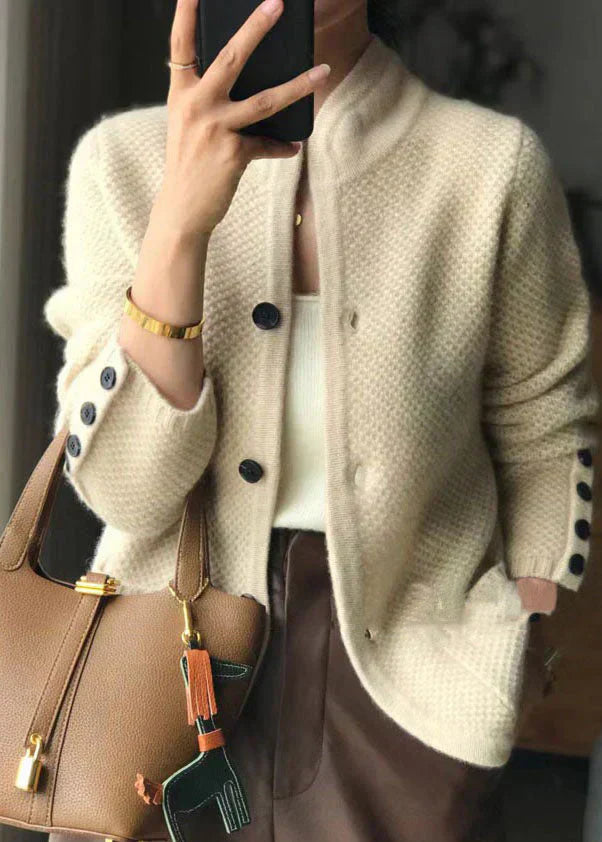 Claire – Knitted blend cardigan with buttons