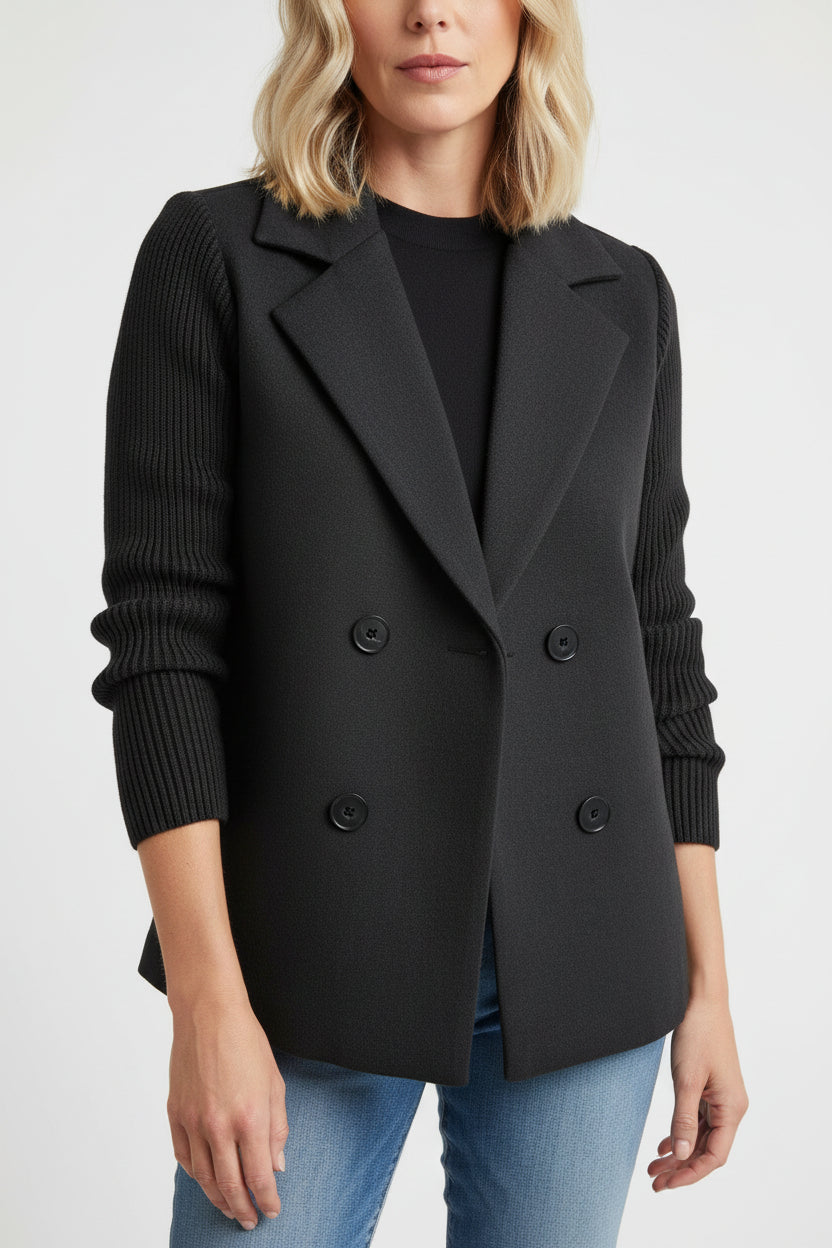 NINA | KNITTED SLEEVED BLAZER