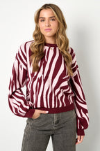 Gebreide truien Zebrastrepen Casual herfst/winterkleding