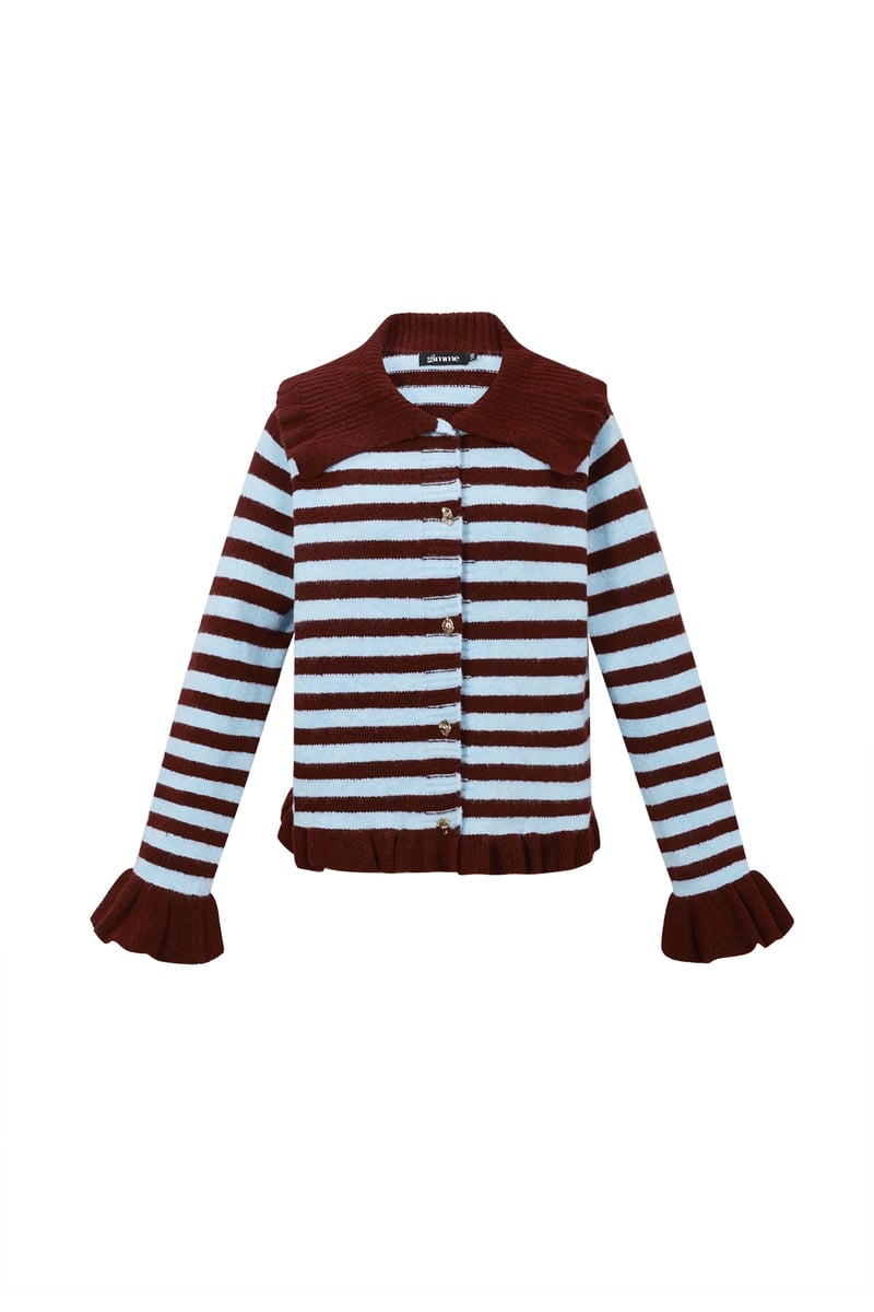 Polyestervezel (polyester) Gebreid vest Strepen Casual Herfst/Winterkleding