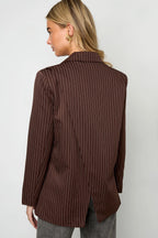 Gestreepte Elegante Jas