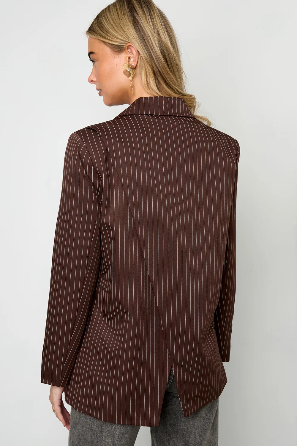 Gestreepte Elegante Jas