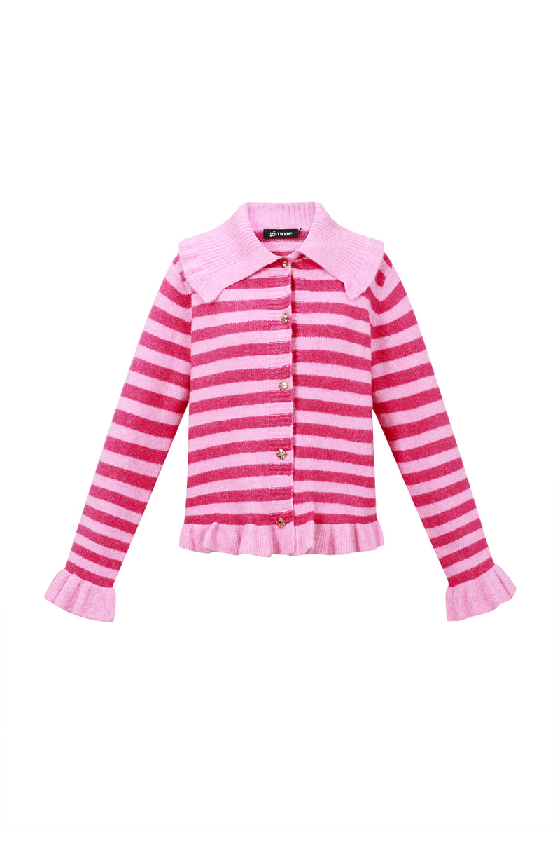 Polyestervezel (polyester) Gebreid vest Strepen Casual Herfst/Winterkleding