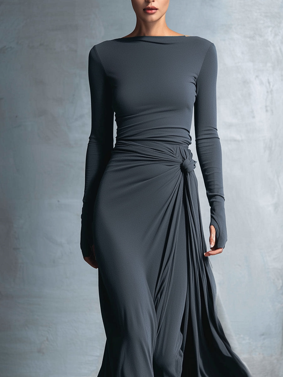 Ava - Maxi dress with bow on the side