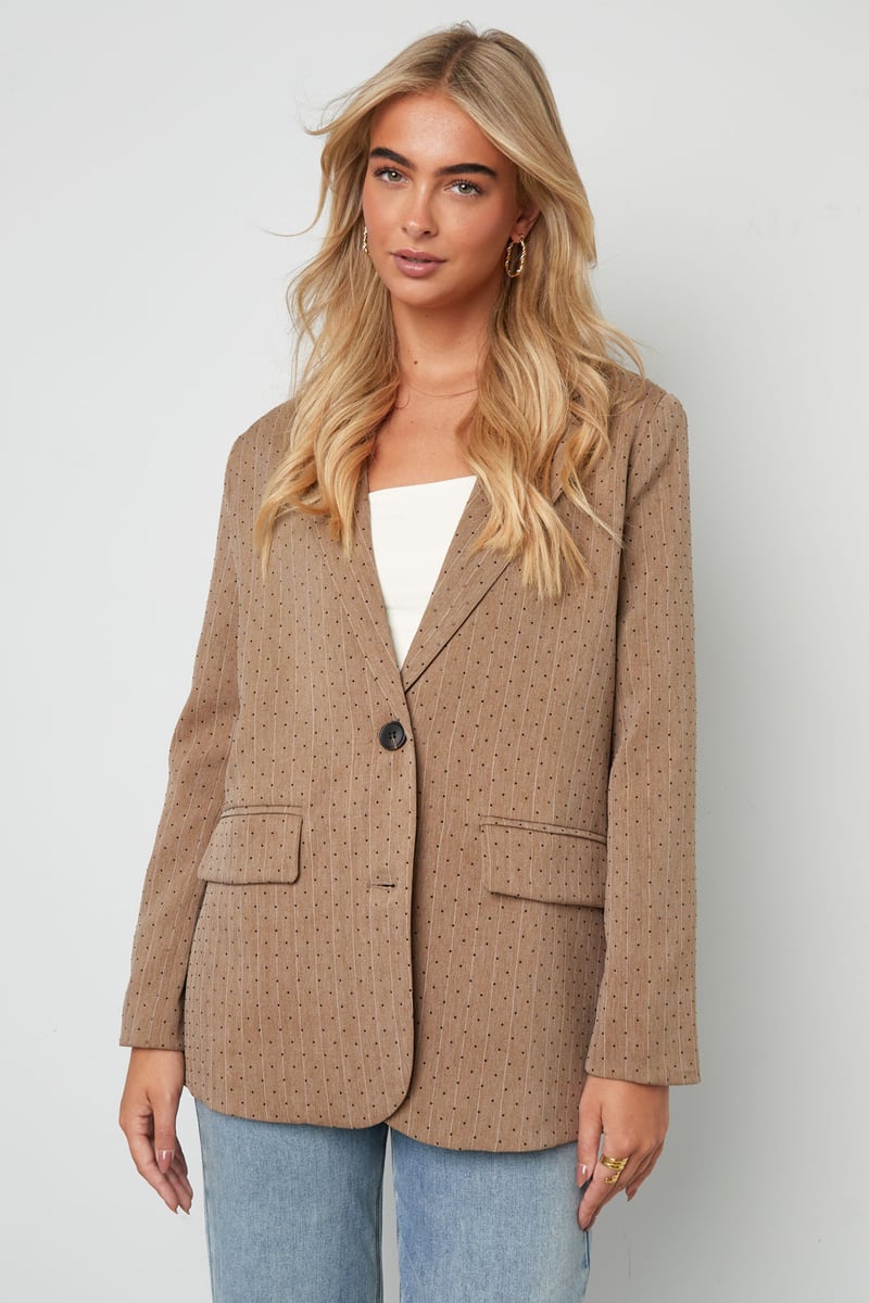 Blazer met strass-streepjes