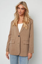 Blazer met strass-streepjes