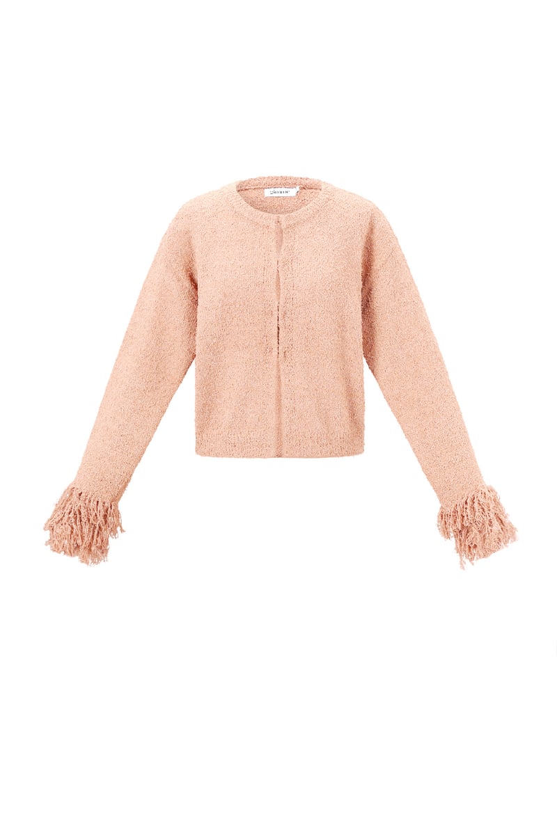 Cardigan met franjemouwen