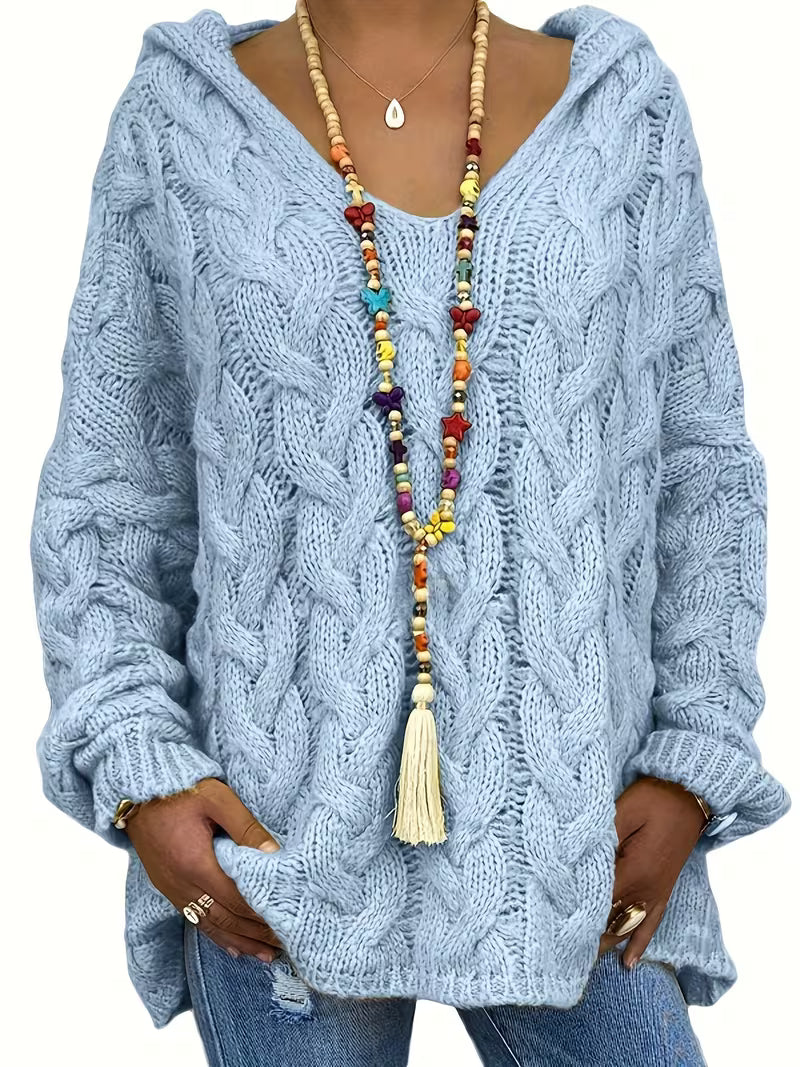 Ann- Knitted Hoodie Cardigan