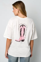 T-shirt Cowboylaarzen