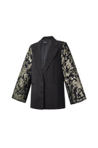 Feestelijke blazer jacquardmouwen