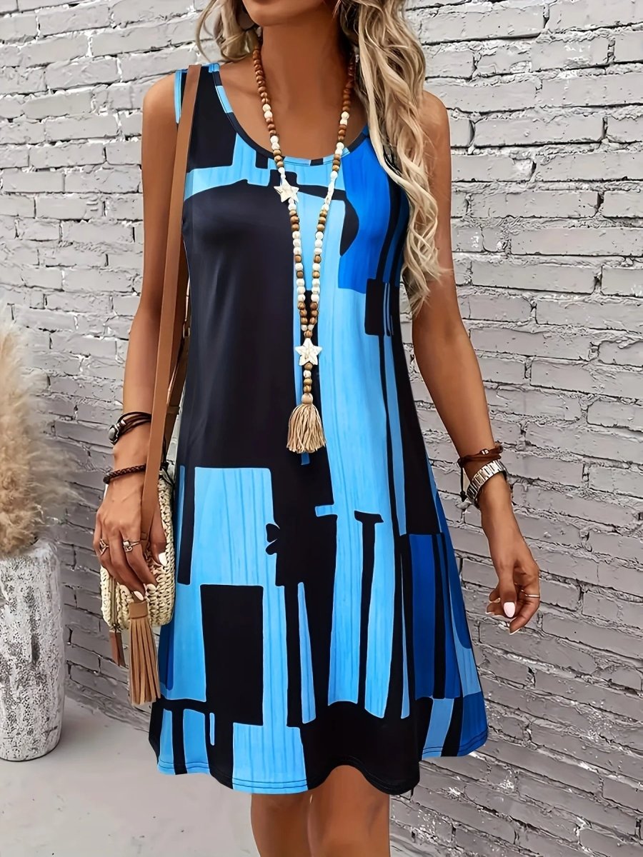 Elliette - Stylish Casual Geometric Dress