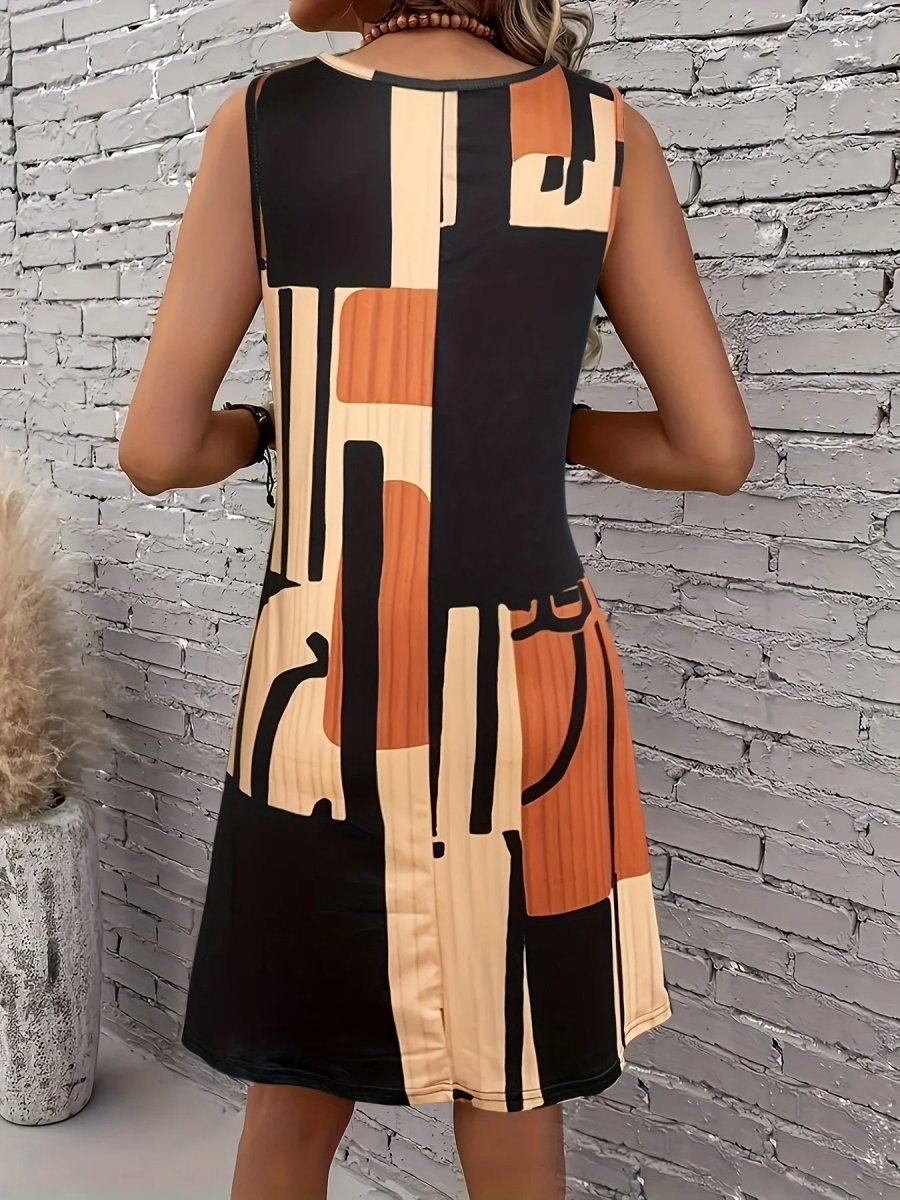 Elliette - Stylish Casual Geometric Dress