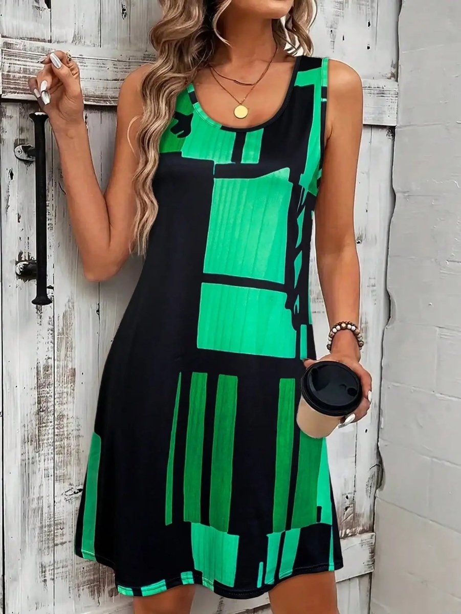 Elliette - Stylish Casual Geometric Dress