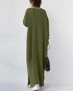 Eudora - Elegant Casual V-Neck Dress