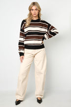 Polyestervezel (polyester) Gebreide truien Strepen Casual Herfst/Winterkleding