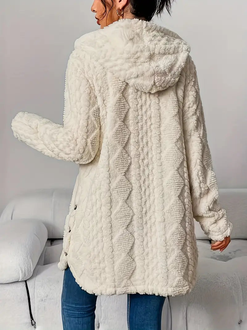 Crissy™ | Plush Hooded Cardigan