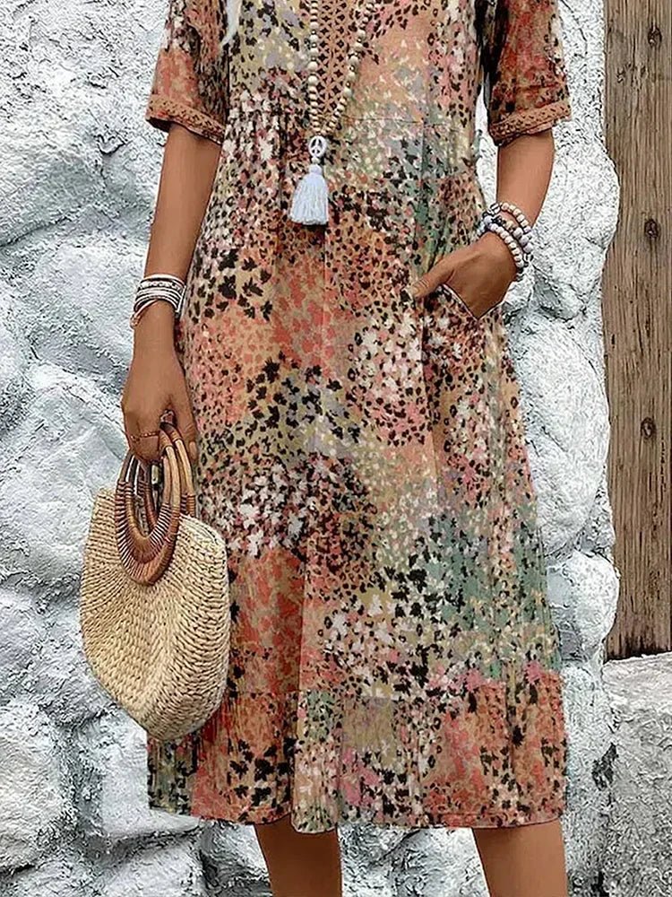Harper - Vibrant Mid Length Dress