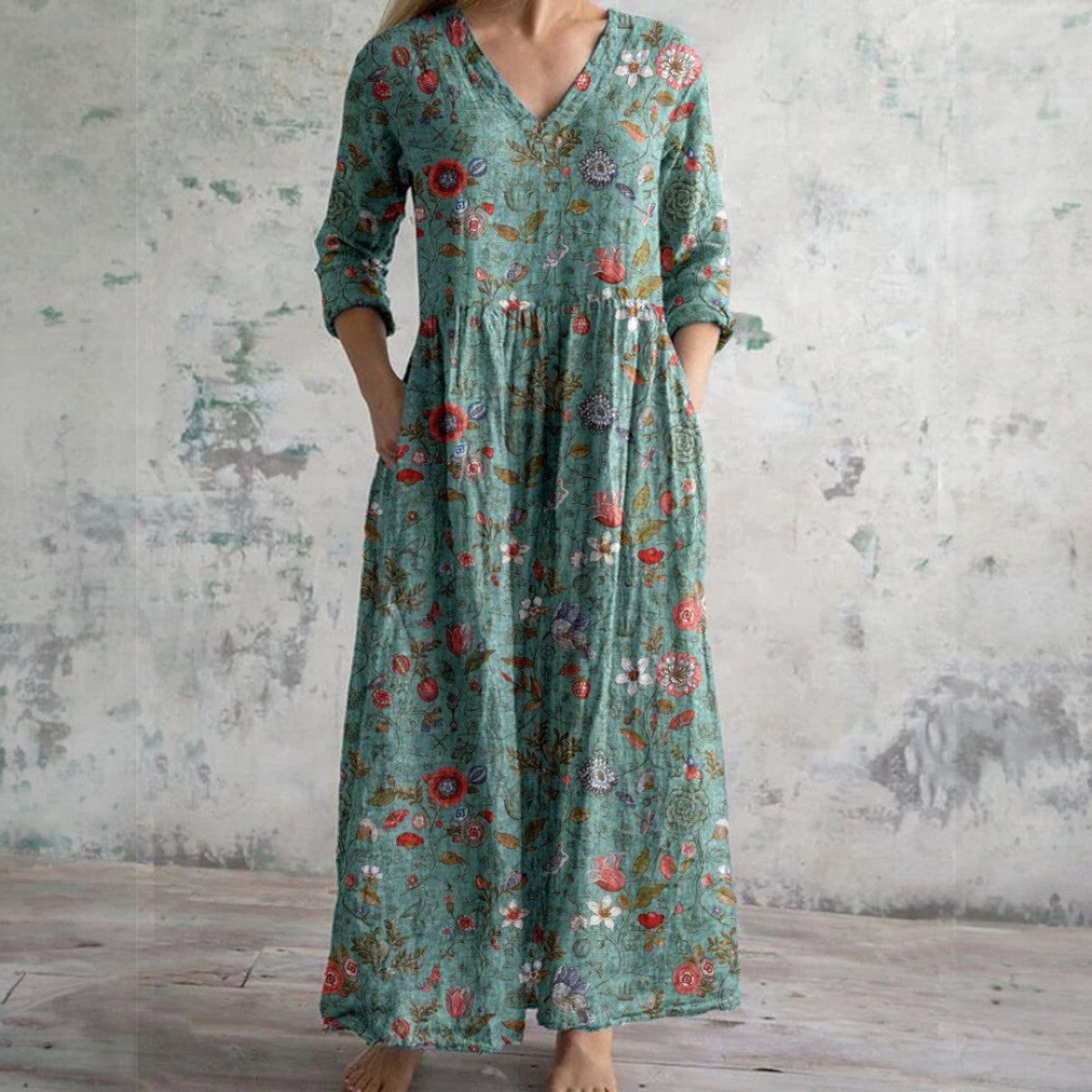 ANNE - LONG FLORAL MAXI DRESS