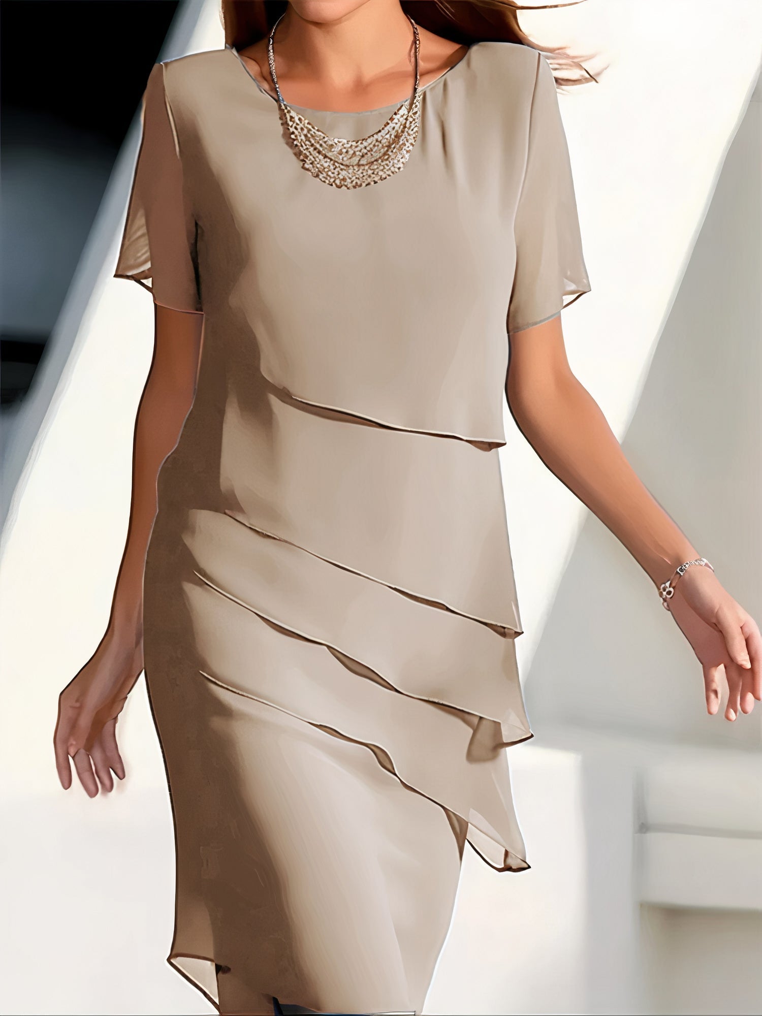 Tessa | Tiered Chiffon Dress