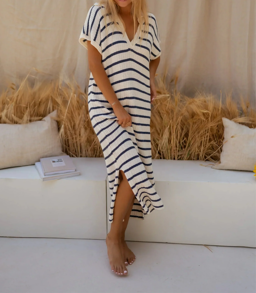 Ivy - Laid-Back Stripe Knit Dress