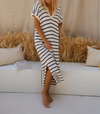 Ivy - Laid-Back Stripe Knit Dress