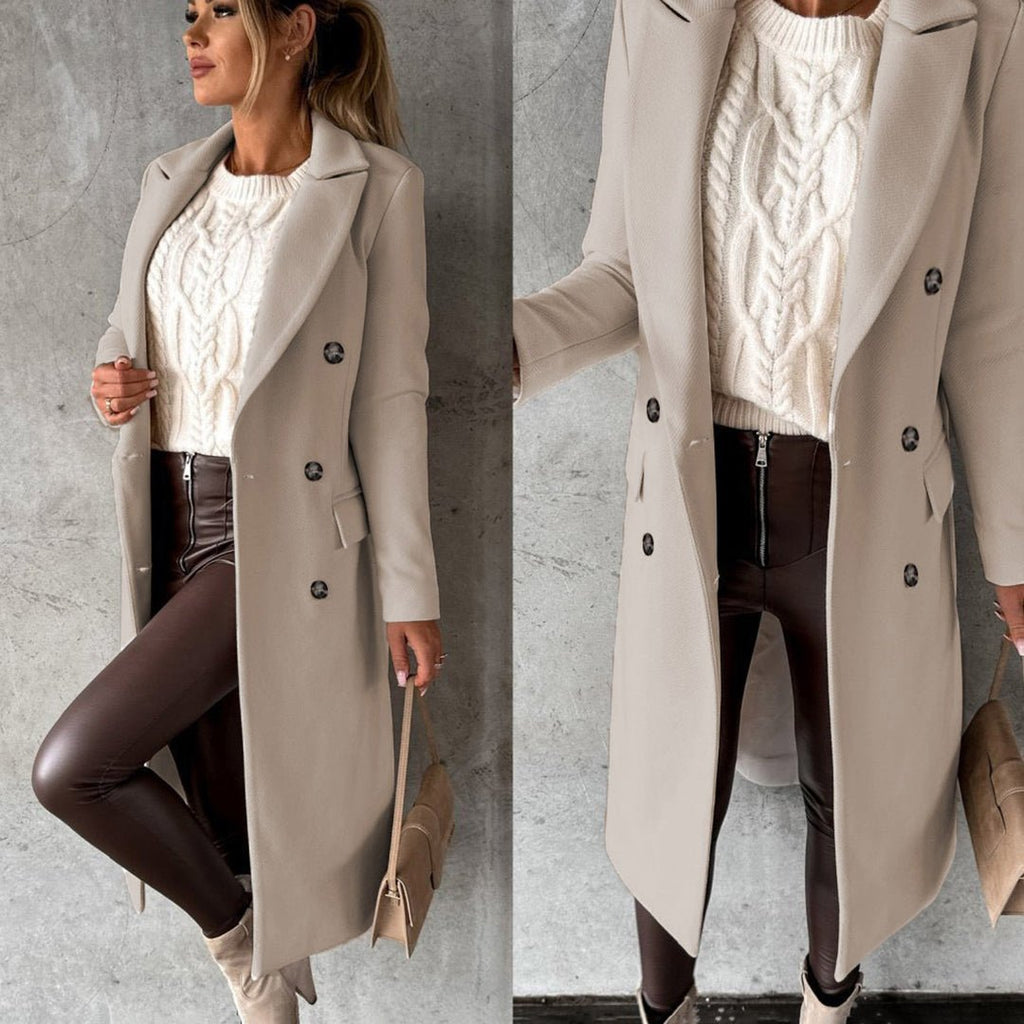 Tailored Double-Breasted Coat