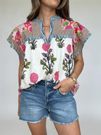 Uriella – Embroidered Boho Blouse